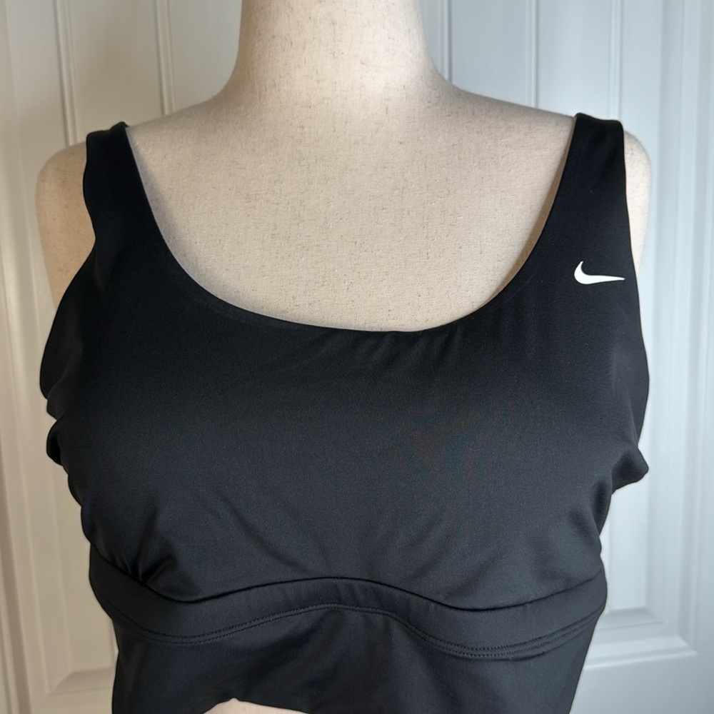 Nike Women's Essential Scoop Neck Plus Size Midkini Swim Top Sz 1X NWOT - Picture 9 of 13